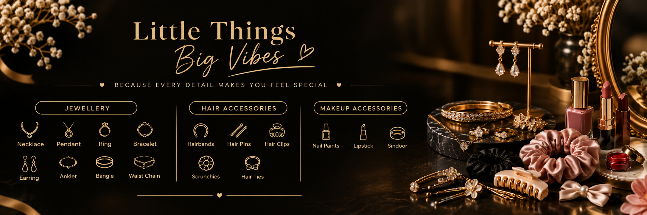 Ankita Vogue — Little Things Big Vibes: Jewellery, Hair Accessories & Makeup Accessories